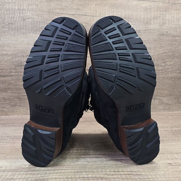 UGG Endell Women's Size 9 Black Harness Biker Suede Boots (5604) - Picture 7 of 9